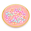 Opaque Resin Cabochons X-HEAR-PW0002-046A-1