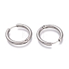 Tarnish Resistant 201 Stainless Steel Huggie Hoop Earrings EJEW-O095-05-06-2