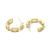 Rack Plating Brass Hollow Rectangle Stud Earrings EJEW-Q780-07G-2
