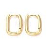 Brass Rectangle Hoop Earrings for Women ZIRC-Q201-28G-2