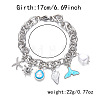 Beach Style Alloy Enamel & Plastic Pearl Charm Bracelets WG5E974-04-1