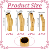 8Pcs 4 Styles Stainless Steel Bayonet Clasps STAS-DR0001-15G-2