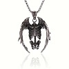 Punk Style Alloy Gothic Skeleton Angel Pendant Box Chain Necklaces for Men FS-WG22DE5-01-5