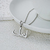 304 Stainless Steel Arabic Pendant Necklaces WGC6A2A-08-1