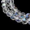 Electroplate Transparent Glass Beads Strands LS-EGLA-A035-T6mm-L19-3