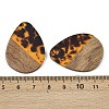 Transparwnt Resin & Walnut Wood Pendants RESI-I354-03E-3