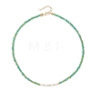 6Pcs 6 Colors White Round Shell Pearl and Glass Seed Beaded Necklaces NJEW-JN05738-5