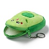 Cartoon Style Avocado Fluffy Cloth Wallets AJEW-I066-01E-3