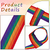2Pcs Polyester Yoga Mat Stripe Strap AJEW-CY0002-80-5