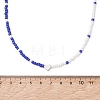 9Pcs 9 Colors Brass Heart Glass Seed Beaded Necklaces NJEW-JN05956-4
