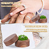 Walnut Wooden Engagement Ring Boxes CON-WH0087-38-6