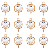 10Pcs Brass Crystal Rhinestone Connector Charms KK-GO0002-17-1