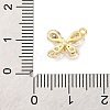 Brass Clear Cubic Zirconia Connector Charms/Links FIND-L019-07G-09-3