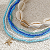 6Pcs 6 Styles Bohemian Natural Shell and Plastic Beaded Waist Chains Sets AJEW-CP0011-36-4