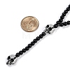 Black Glass Beaded Lariat Necklaces NJEW-F331-01AS-02-5