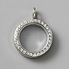 Alloy Crystal Rhinestone Locket Pendants LS-FIND-WH0061-50A-P-1
