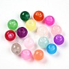 Baking Paint Imitation Jade Glass Beads X1-DGLA-Q021-6mm-M-2