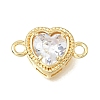 Brass Glass Connector Charms KK-E802-26G-D-1