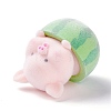 Flocky Resin Miniature Pig Figurines AJEW-Z007-01-3