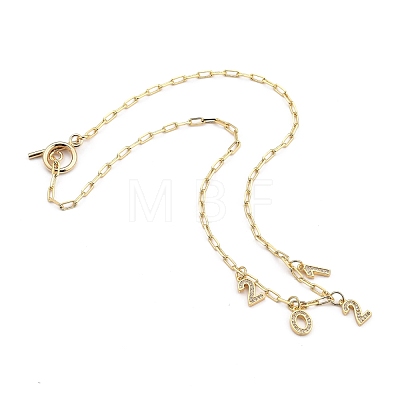 Brass Micro Pave Clear Cubic Zirconia Pendant Necklaces NJEW-JN03021-1