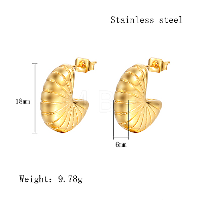 304 Stainless Steel Stud Earrings ER8501-1-1