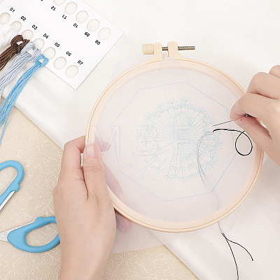 DIY Dandelion Pattern Embroidery Making Kit DIY-WH0349-154-1