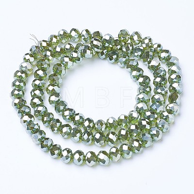 Electroplate Glass Beads Strands EGLA-A034-T2mm-C05-1