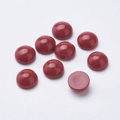 Synthetic Coral Cabochons X-G-F501-03-6mm-1
