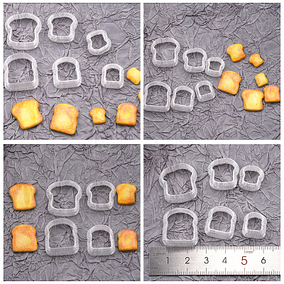 6Pcs 2 Styles Plastic Soft Clay Mold TOOL-SC0001-89-1