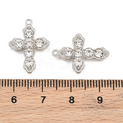 Alloy with Crystal Rhinestone Pendants RB-CBA7AC6-08P-01-1