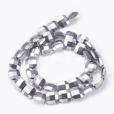 Electroplated Non-magnetic Synthetic Hematite Beads Strands G-P367-A02-1