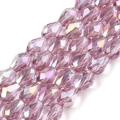 Transparent Electroplate Glass Beads Strands LS-EGLA-N013-T4mm-B02-1