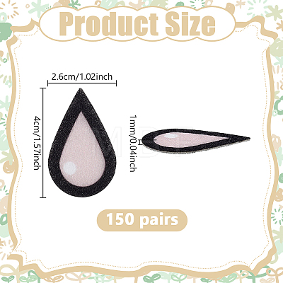 150 Pairs Felt Craft Doll Eye DIY-NB0016-43B-1