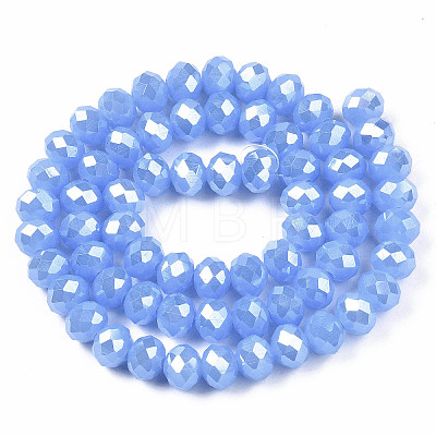 Electroplate Glass Beads Strands EGLA-A034-J4mm-A02-1