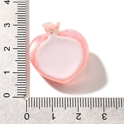 Electroplate UV Plating Opaque Fruit Resin Cabochons CRES-U004-03E-1