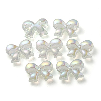 UV Plating Luminous Transparent Acrylic Beads OACR-P010-07B-1