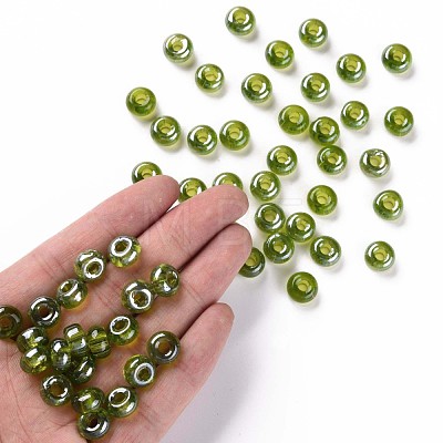 Transparent Colours Luster Glass Round Beads X-SEED-S045-002A-D02-1