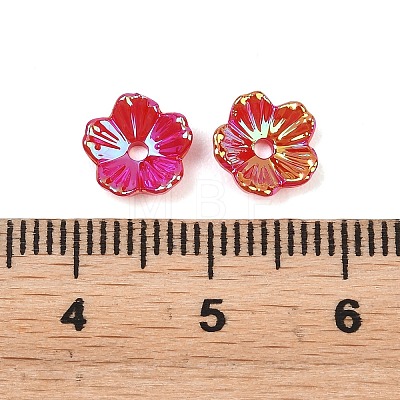 UV Plating Opaque Acrylic Bead Cap OACR-K001-45B-1