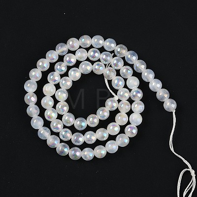 Plating Natural Selenite Beads Strands G-G120-A01-01-1