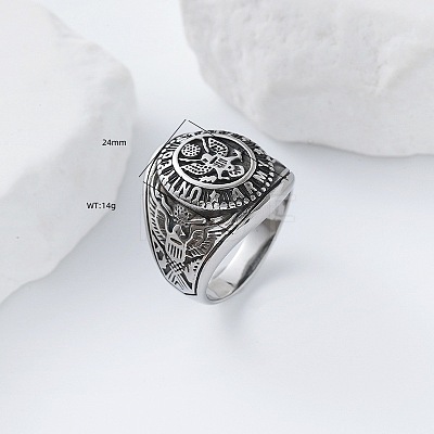 304 Stainless Steel US Military Army Finger Rings for Men LS-YQ5798-5-1