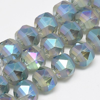 Electroplate Glass Beads Strands EGLA-Q085-8mm-09-1