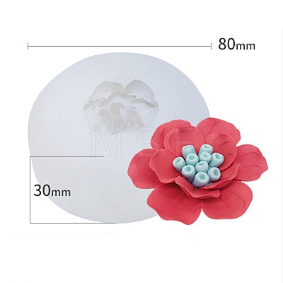 Food Grade Three Trust Flower DIY Candle Silicone Molds PW-WG38162-11-1