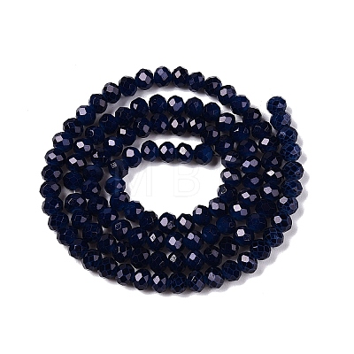 Baking Paint Imitation Jade Glass Bead Strands DGLA-A034-J4mm-A39-1