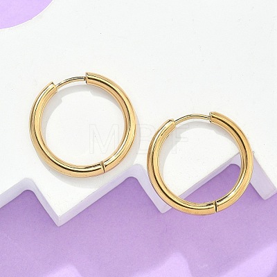 Ion Plating(IP) 304 Stainless Steel Huggie Hoop Earrings EJEW-F111B-21mm-G-1