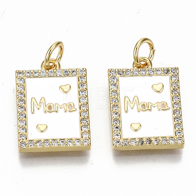 Real 16K Gold Plated Brass Micro Pave Clear Cubic Zirconia Pendants ZIRC-S067-194B-NF-1