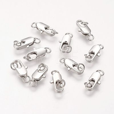 Brass Lobster Claw Clasps KK-KK802-P-1