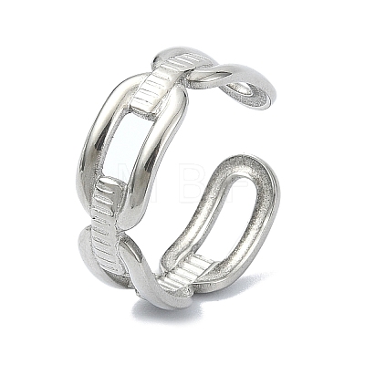 304 Stainless Steel Cuff Rings RJEW-M019-20P-1