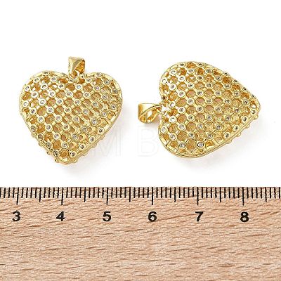 Brass Micro Pave Clear Cubic Zirconia Pendants KK-D221-19G-09-1