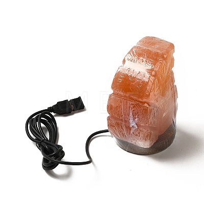USB Natural Himalayan Rock Salt Lamp DJEW-P002-02A-1