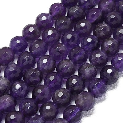 Natural Amethyst Beads Strands G-B165-A10-8mm-1